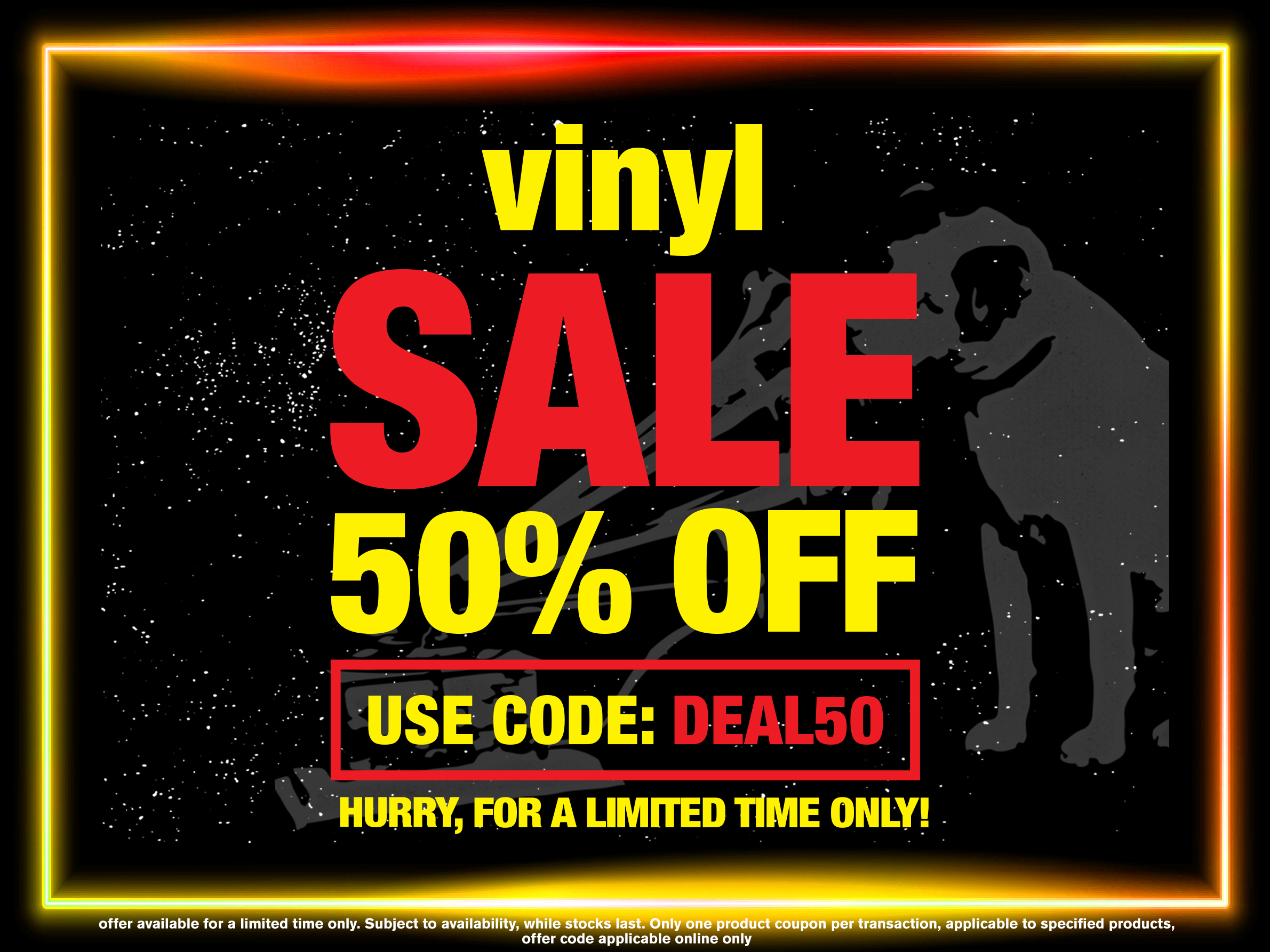 Vinyl Sale 50% Off